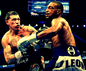 Rosado(L), Love(R).  Love tests positive for banned substance in their fight on May 4th.